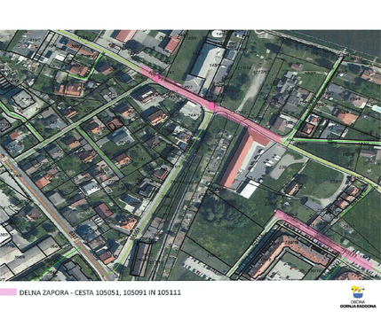 Delna zapora cest – izgradnja kabelske kanalizacije (Elektro Maribor) 