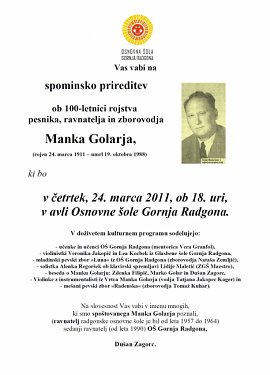 Vabilo-Manko Golar-100 letnica rojstva-spominska prireditev-24.03.2011.jpg