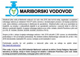 Obvestilo-MB-Vodovod-Poročilo za leto 2018 - Gornja Radgona